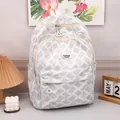 Off-white lightweight backpack with geometric woven texture and fashion logo - Gray