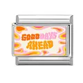 Maglia per bracciale italiano con incisione Good Days Ahead e motivo a onde rosa - Onde Good Days Ahead (14)