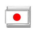 Maillon modulaire en acier inoxydable avec drapeau du Japon pour bracelet DIY - Drapeau Japon (M293885) / Japon