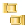 Polished gold stainless steel modular link charm for DIY Italian bracelets and watch straps - 10mm (Pair) / Gold