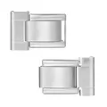 Italian charm link bracelet component in silver finish stainless steel - 10mm (Pair) / Silver