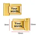 Customizable 18K gold Italian charm link for personalized bracelets and watch bands - 10mm (Single Piece) / Gold