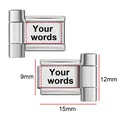 Customizable 9mm silver stainless steel Italian charm link for modular bracelets - 12mm (Pair) / Silver