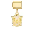 Maillon de bracelet italien avec pendentif papillon doré sur base ovale pour bijoux DIY - Papillon Ovale