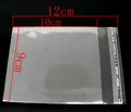 Transparenter OPP-Beutel selbstklebend 9x12cm mit roten Maßangaben auf schwarzem Grund - 9x12cm (200 Stück/Packung) (IB07378)