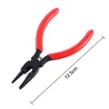 Detail of 12.5cm red handle round nose pliers for precision jewelry making and DIY crafts - Red Round Nose Pliers