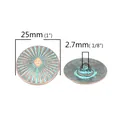 25mm vintage verdigris finish zinc alloy shank buttons with radial patterns - Oval Style 58 (B0212258) / 10 Pieces/Pack (25x22mm)