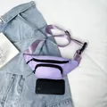 Sac de poitrine Oxford violet clair étanche avec sangle réglable et poche zippée - Violet