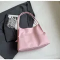 Bolso tote de cuero PU rosa con detalles de cordón anudado para el día a día mujer - Rosa