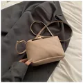Khaki crossbody square bag with rich rabbit embossed pattern and gold metal hardware - Khaki