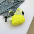 Sacoche banane matelassée vert fluo avec sangle réglable pour le sport en plein air - Jaune
