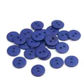 Dark blue round resin buttons with 2-hole design for shirts and clothing sewing - 15mm (200 Pieces/Pack) / Sapphire Blue