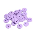 Small round purple resin two-hole buttons for shirts and sewing DIY projects - Purple