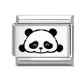 Maglia componibile fai-da-te in acciaio inossidabile con faccia di panda minimalista - Panda-2