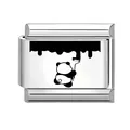 Charm per bracciale in acciaio inossidabile stile italiano con panda carino - Motivo Panda 12
