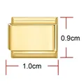 Maillon modulaire en acier inoxydable doré pour bracelet DIY, dimensions 0,9 cm x 1,0 cm - Or 1*0.9cm / Design Personnalisé