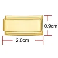Maillon de bracelet italien en acier inoxydable doré poli pour bijoux DIY, taille 0,9x2,0cm - Or 2*0.9cm / Design Personnalisé