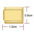Maillon de bracelet modulaire doré poli 0,9cm x 1,0cm breloque en acier inoxydable - Or Dépoli 1*0.9cm / Design Personnalisé
