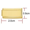 Maillon de charme italien fini doré à texture mate pour bracelet DIY, 2,0x0,9 cm - Or Dépoli 2*0.9cm / Design Personnalisé