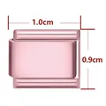 Maglia charm italiana in oro rosa e acciaio inossidabile opaco per bracciali fai-da-te - Rosa Opaco / Design Personalizzato
