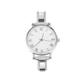 Zilveren modulaire roestvrijstalen horloge met witte wijzerplaat en Romeinse cijfers - Vintage Ronde Volledige Band Set (M49515-16) / Volledige Set / Staalkleur