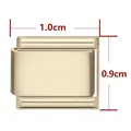 Maillon modulaire en acier inoxydable doré pour bracelets DIY, dimensions 1,0 cm x 0,9 cm - Rectangle Standard / Or Vintage Mat