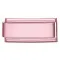 Maillon de bracelet modulaire en acier inoxydable avec insert rectangulaire rose doux - Rectangle Étendu / Rose Peint