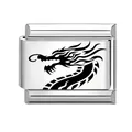 Abalorio vintage para pulsera modular de acero inoxidable con diseño de cabeza de dragón - Dragon Style 1