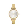 Orologio a maglie modulari dorate alla moda con quadrante argento e numeri dorati - Solo Testa dell'Orologio / Stile 5 Oro + Quadrante Bianco
