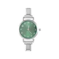 Orologio modulare rétro in acciaio inossidabile con quadrante verde e cinturino - Solo Testa dell'Orologio / Stile 5 Colore Acciaio + Quadrante Verde