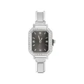 Orologio modulare da donna argento con quadrante grigio scuro e lunetta strass - Solo Testa dell'Orologio / Stile 6 Colore Acciaio + Quadrante Nero