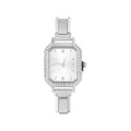 Orologio ottagonale argento con lunetta in cristallo e cinturino modulare - Orologio completo / 18.5x3cm / Argento + Quadrante Bianco (Stile 6)