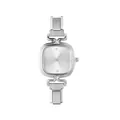 Orologio al quarzo argento da donna con cinturino a maglie modulari e indici in strass - Testa dell'Orologio / 5.7x2.5cm / Modello 7 Argento + Quadrante Bianco