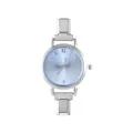 Orologio modulare in acciaio inossidabile argento con quadrante blu e numeri romani - Testa dell'Orologio / 5.7x2.5cm / Modello 1 Argento + Quadrante Celeste