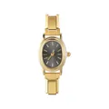 Orologio modulare dorato con quadrante ovale grigio spazzolato e cinturino ad H - Testa dell'Orologio / 5.7x2.5cm / Stile 8 Oro + Quadrante Nero