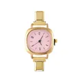 Orologio donna elegante con quadrante rosa pallido e cinturino a catena dorata vintage - Testa dell'Orologio / 5.7x2.5cm / Stile 2 Oro + Quadrante Rosa