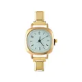 Orologio modulare a catena dorata con quadrante quadrato azzurro e indici numerici - Testa dell'Orologio / 5.7x2.5cm / Stile 2 Oro + Quadrante Verde Chiaro