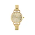 Orologio da donna dorato alla moda con quadrante rotondo classico e cinturino in metallo - Orologio completo / 18.5x3cm / Stile 5 Oro + Quadrante Giallo