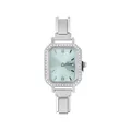 Orologio al quarzo da donna ottagonale con cinturino in acciaio argento e quadrante blu - Testa dell'Orologio / 5.7x2.5cm / Stile 6 Colore Acciaio + Quadrante Verde Chiaro