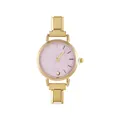 Orologio modulare da donna oro con quadrante glitter rosa e cinturino a maglie sottili - Testa dell'Orologio / 5.7x2.5cm / Stile 4 Oro + Quadrante Rosa