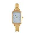 Orologio minimalista con maglie dorate e quadrante azzurro scintillante e cinturino in metallo - Testa dell'Orologio / 5.7x2.5cm / Stile 9 Oro + Quadrante Celeste