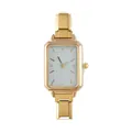 Orologio donna oro vintage rettangolare con quadrante glitter argento e cinturino a maglie - Testa dell'Orologio / 5.7x2.5cm / Stile 9 Oro + Quadrante Verde Chiaro