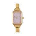 Orologio al quarzo dorato rettangolare con quadrante glitter rosa e cinturino in metallo - Testa dell'Orologio / 5.7x2.5cm / Oro + Quadrante Rosa (Stile 9)