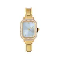 Elegante orologio dorato con quadrante rettangolare azzurro e lunetta di cristalli - Testa dell'Orologio / 5.7x2.5cm / Oro + Quadrante Celeste (Stile 6)