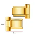 Italian charm bracelet link in gold finish with 14mm by 15mm dimensions - 14mm Connector / 1.4cm / Gold