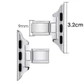 Silver stainless steel watch band connector adapters with 9mm width and 3.2cm total size - Smart Watch Connector / 3.2cm / Silver