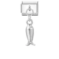Charm modulare italiano in acciaio inossidabile con un pendente a pesce 3D dettagliato - Ciondolo Pesciolino (Stile 2) / Argento