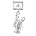 Charm modulare italiano con ciondolo a forma di aragosta su maglia in acciaio inossidabile - Ciondolo Aragosta