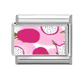 Maillon de bracelet modulable en acier inoxydable avec motif coloré de fruit du dragon - Fruit 2 / 1*09 Cm [rupture De Stock Commande Minimum 100] Veuillez Contacter Le Service Client Pour Ajouter Au Stock.