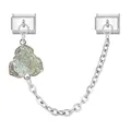 Italian modular charm bracelet with silver stainless steel rose flower pendant charm - Rose Style 2 (Silver)